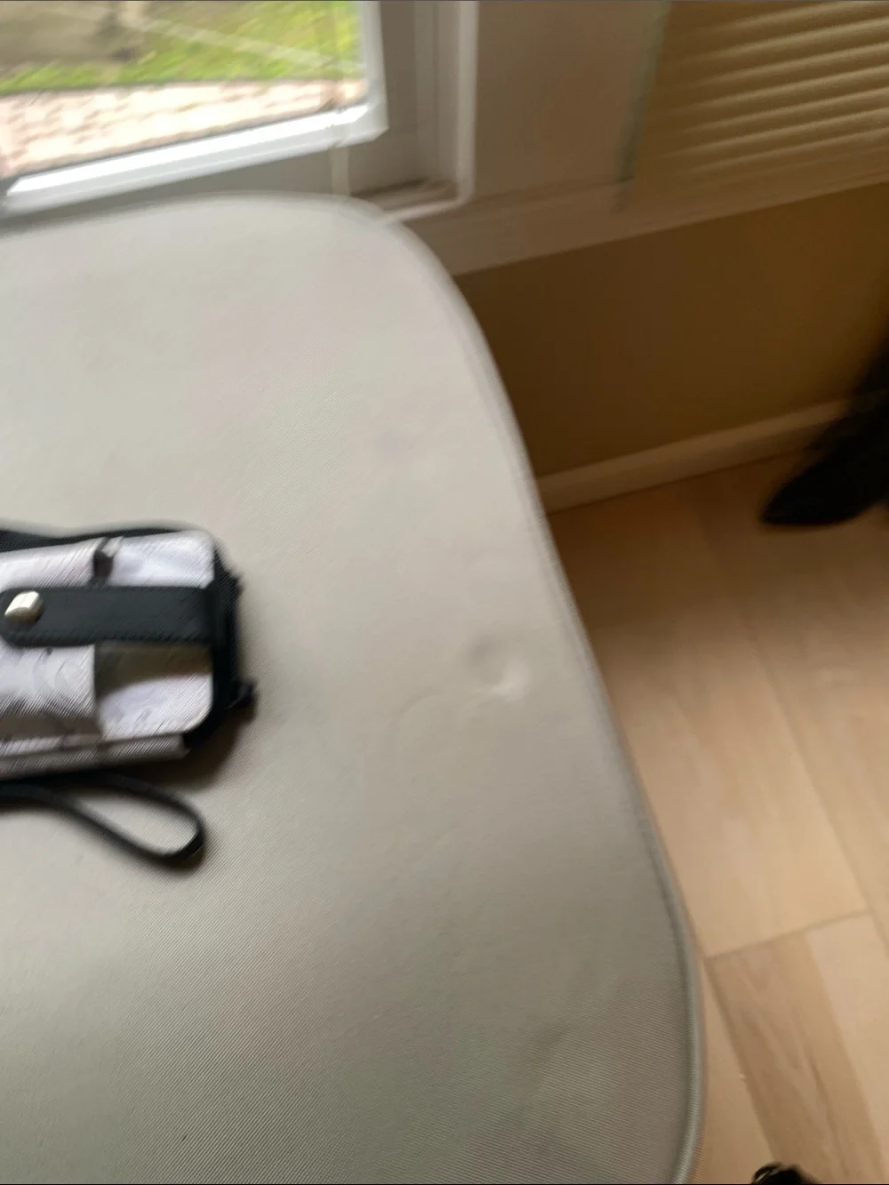 🪅15 for $20🪅 Paris Print Crossbody Phone Wallet - White with Black Trim